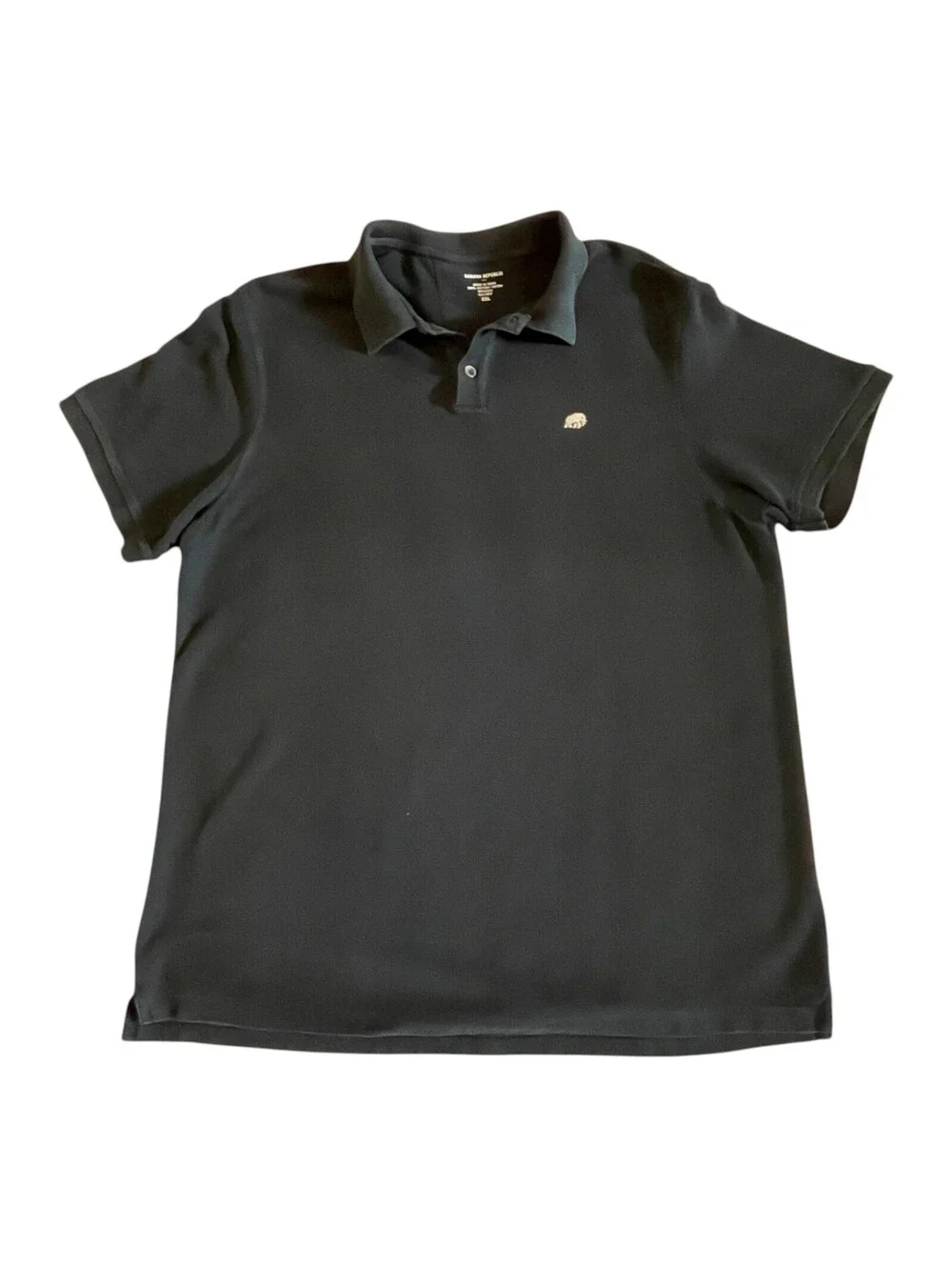 Banana Republic Mens Polo Shirt SS 2XL Black 100% Cotton